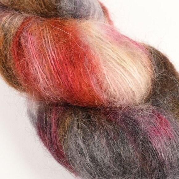 Hedgehog Fibres Kidsilk Lace Yarn Kid Mohair Silk Hand-Dyed Film Noir - Picture 2 of 4